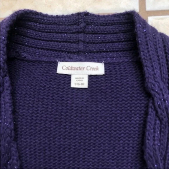 Coldwater Creek Metallic Knot Cardigan - Picture 5 of 5